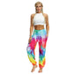 Tie-Dye High Waist Harem Pants Yoga Trousers Baggy Elastic Waist Boho Pants Casual Loose Beach Pants