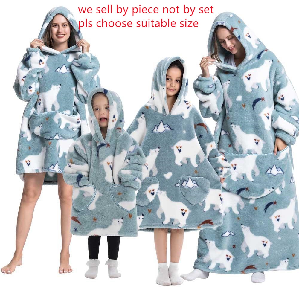 Family Hoodie Blanket for Winter Large Oversize Hoodie for Adult and Child Wearable Hooded Blanket The Clothing Company Sydney