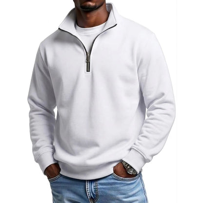 Mens Zipper Sweatshirts Spring Quarter Zip Pullover Half Zipper Hoodie Gym Autumn Solid Sweatshirt Jumper