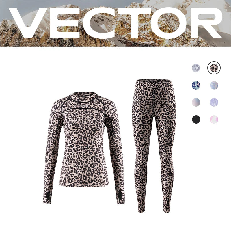 Womens 2 Piece Ultra Soft Winter Ski Quick Dry Base Layering Set Microfiber Fleece Thermal Underwear Plus Pants Set