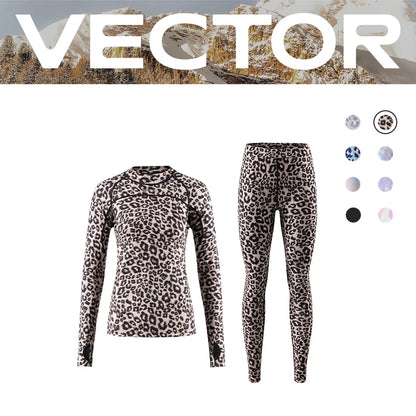 Womens 2 Piece Ultra Soft Winter Ski Quick Dry Base Layering Set Microfiber Fleece Thermal Underwear Plus Pants Set