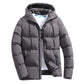 Men's Parkas Winter Overcoat Casual Hooded Thick Puffer Jacket Winter Coat Outerwear