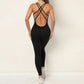 One Piece Backless Bodycon Scrunch Jumpsuit Women Dance Fitness Overalls Push Up Sleeveless Yoga Sport Jump Suit The Clothing Company Sydney