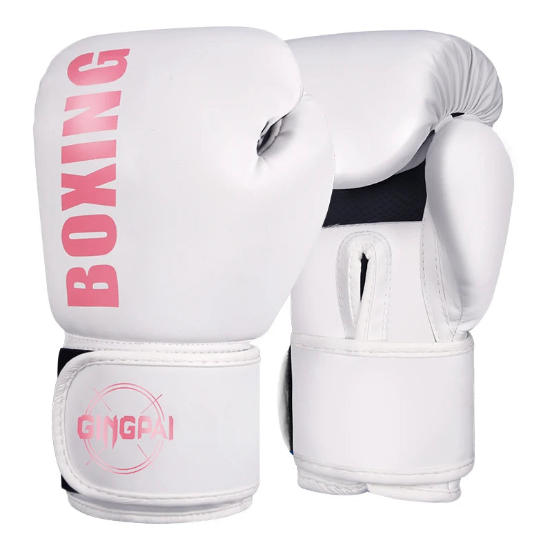 Boxing gloves for kids and adults in 6–12oz sizes, Muay Thai and MMA training gloves for bag work
