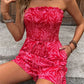 Off Shoulder Women Rompers Printed Strapless Playsuit High Waist Short Pants Casual Spring Summer Streetwear The Clothing Company Sydney