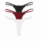 3 Pack Set Women's Panties Cotton Thongs Low Rise G String Solid Color Seamless Female Underpants Lingerie Underwear The Clothing Company Sydney