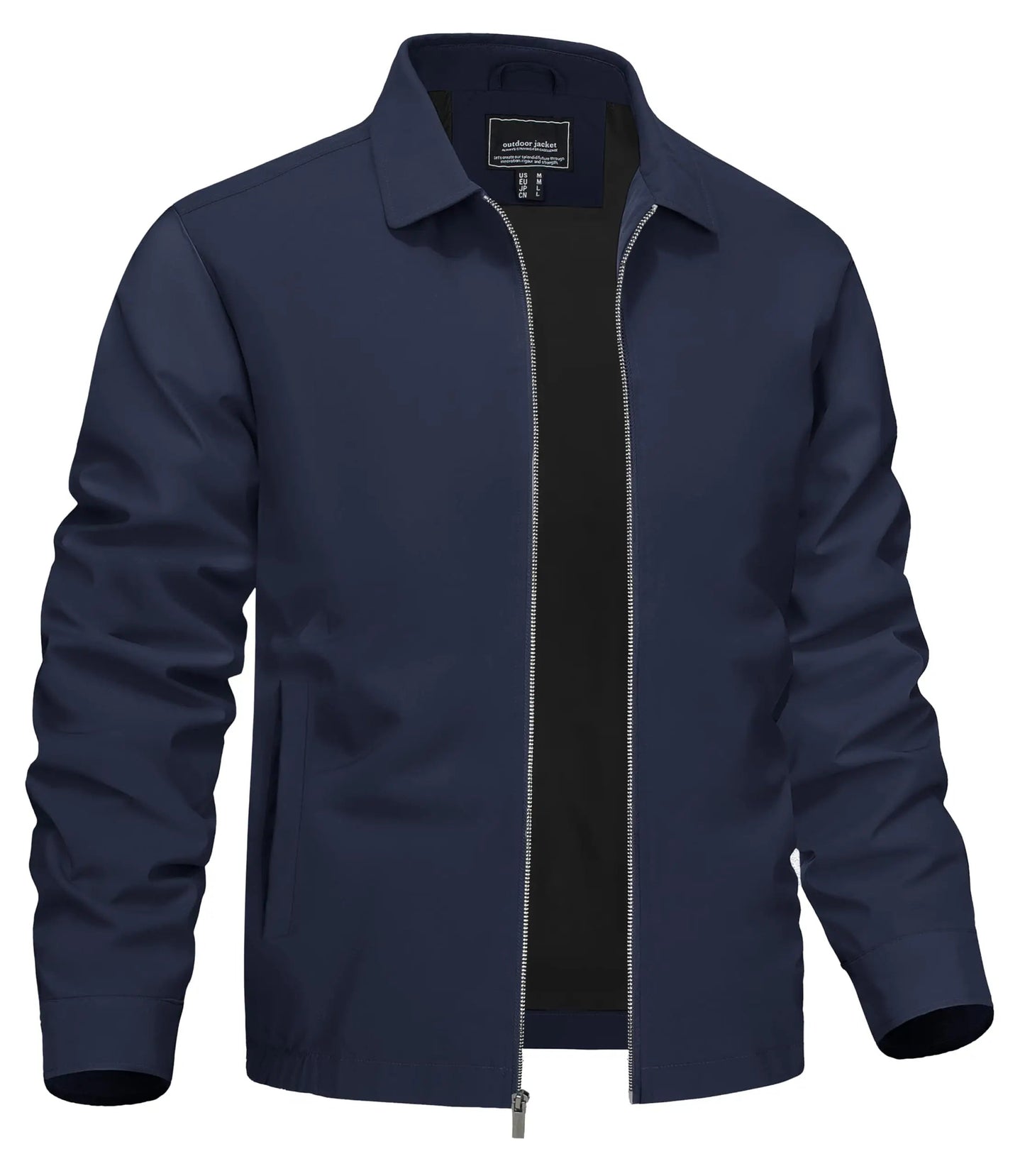 Lightweight Work Jackets Mens Fashion Tunic Style Zipper Pockets Bomber Jackets Full Zip Spring Fall Outerwear The Clothing Company Sydney