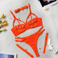 5-Piece Costume Hollow Underwear Sensual Open Bra Outfits Lingerie Set