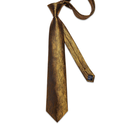 Luxury Black & Gold Paisley Silk Tie Set – Men's Necktie, Pocket Square & Cufflinks Gift The Clothing Company Sydney