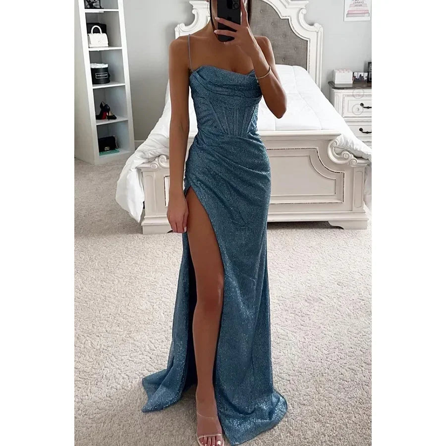 Women's Evening Dress Sequined Trumpet Long Dresses Female Elegant Fashion Bling Club Party Dress The Clothing Company Sydney