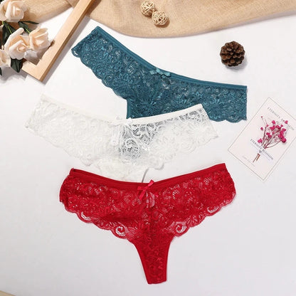Lace Thong Women Low Waist Panties Transparent Underwear Hollow Out Female Lingerie Elasticity Comfortable Underpants The Clothing Company Sydney