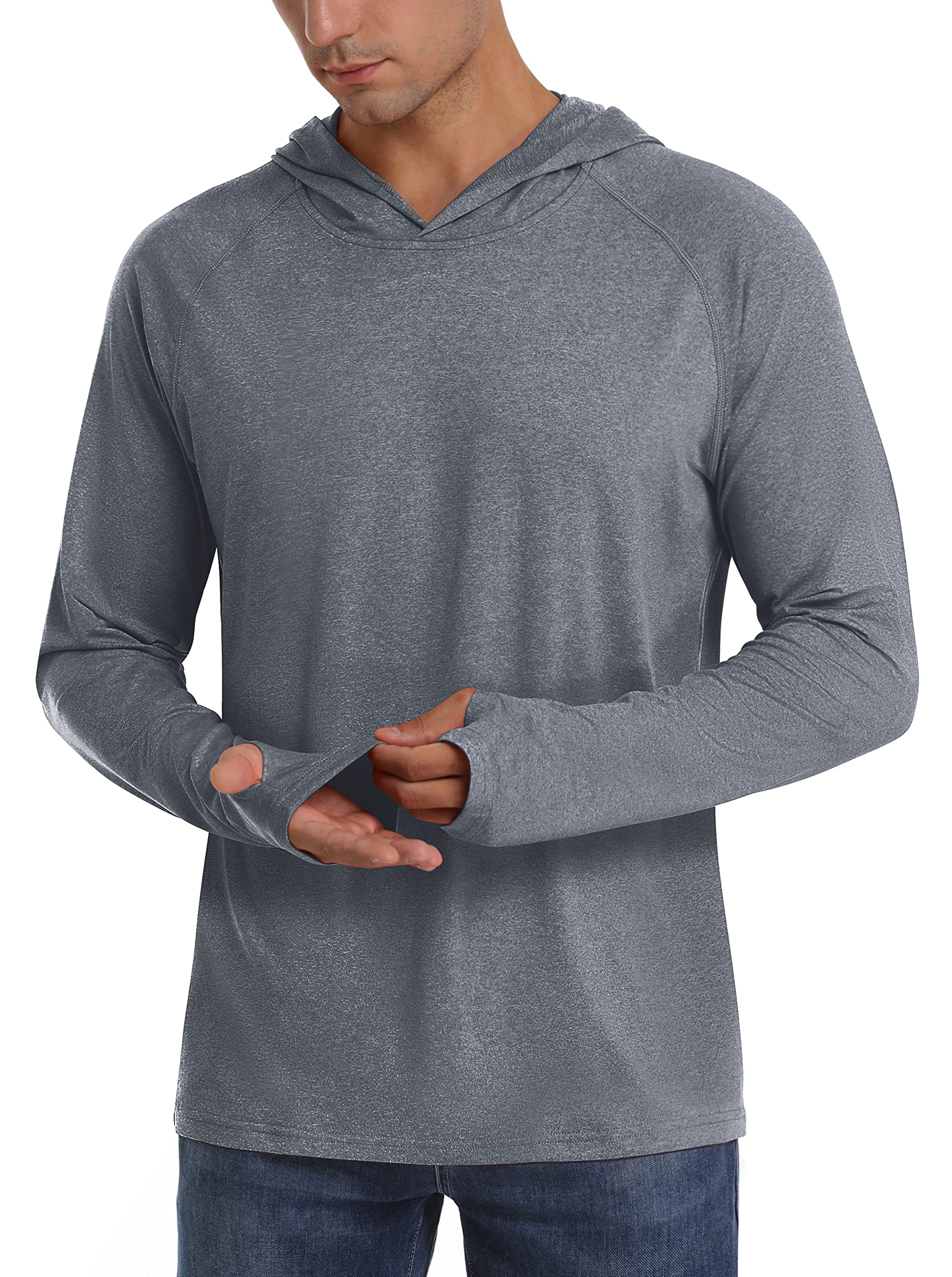 UPF 50+ Sun Protection Hoodie Shirts Men's Long Sleeve T-shirts Lightweight Quick Dry Pullovers Casual Fishing Tee Tops The Clothing Company Sydney