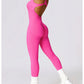 Seamless Gym Sport Jumpsuit Women Sportswear Hollow Backless Scrunch Fitness Overalls Push Up One Pieces Outfit Yoga Wear The Clothing Company Sydney