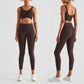 Workout Clothes Yoga Set Two Piece Gym Sport Bra With High Waist Leggings Crop Top Sport Set Women's Outfits The Clothing Company Sydney