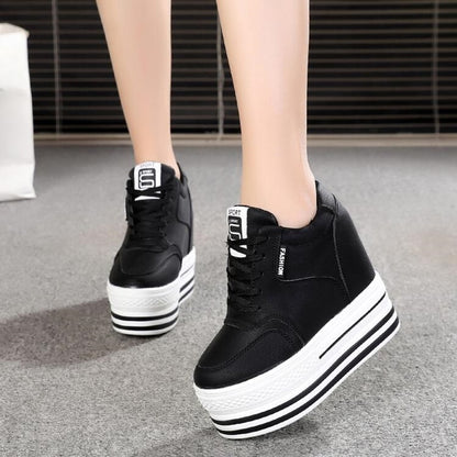 High Heels Chunky Sneakers Women Spring/Autumn Platform Thick Bottom Height Increasing Casual Shoes Woman Fashion Tennis Female The Clothing Company Sydney