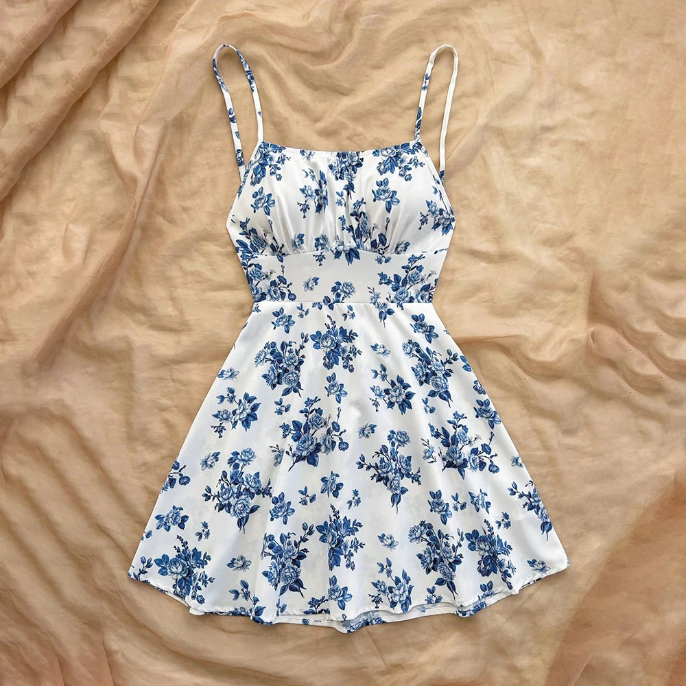 Women's Floral Square Neck Mini Dress - Summer Sleeveless Cami The Clothing Company Sydney