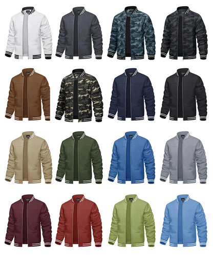 Spring Autumn Casual Jacket Mens Lightweight Full Zip Bomer Jacket Waterproof Outdoor Jacket Baseball Male Windbreaker The Clothing Company Sydney