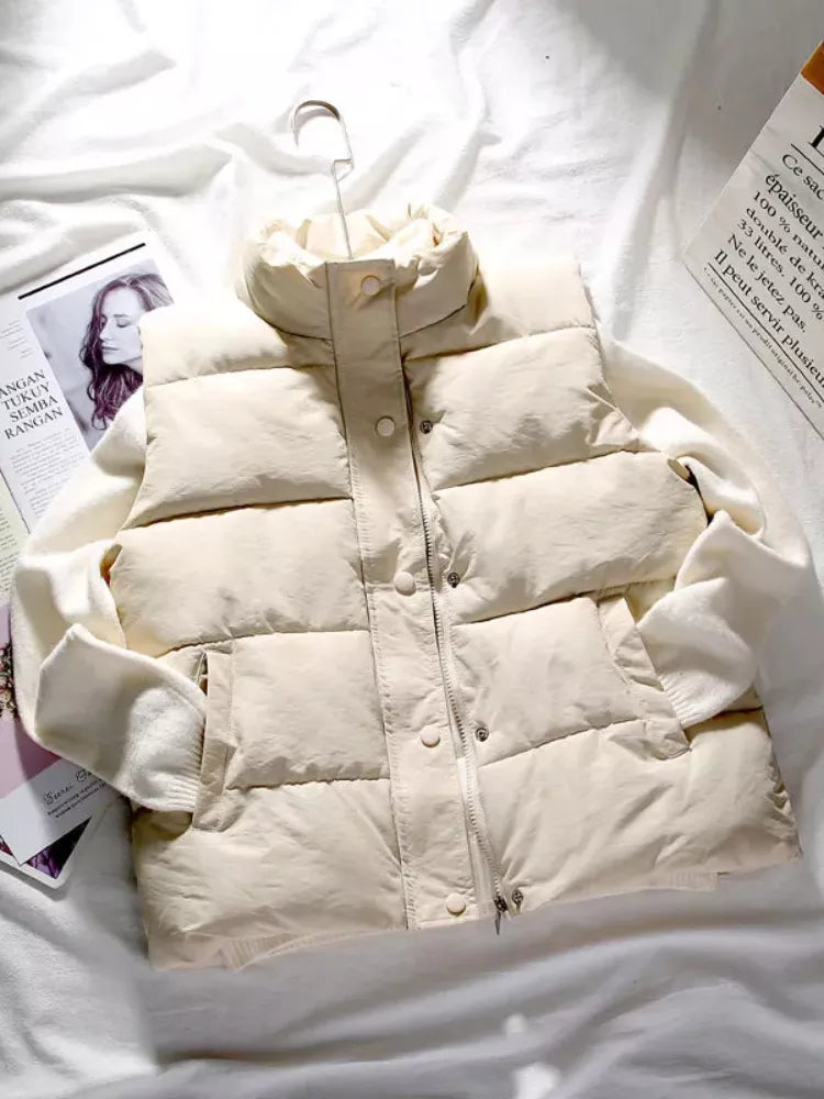 Women's Winter Warm Cotton Padded Puffer Vests Sleeveless Parkas Jacket The Clothing Company Sydney