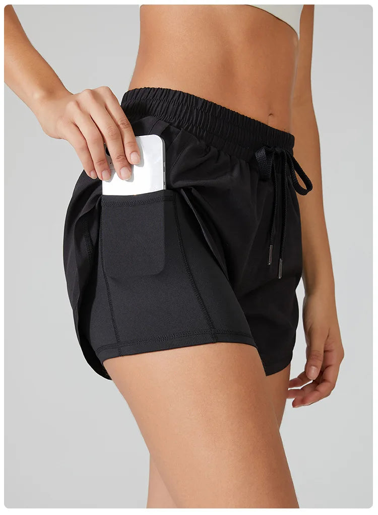 Women's Yoga Shorts Fitness Elastic Running Workout Ladies Gym Sport Inner Layer Shorts Fitness Sportwear