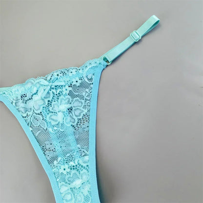 3 Pack Adjustable Transparent Thong Panties Womens Lace Underwear Low Waist T-back String Underpants The Clothing Company Sydney