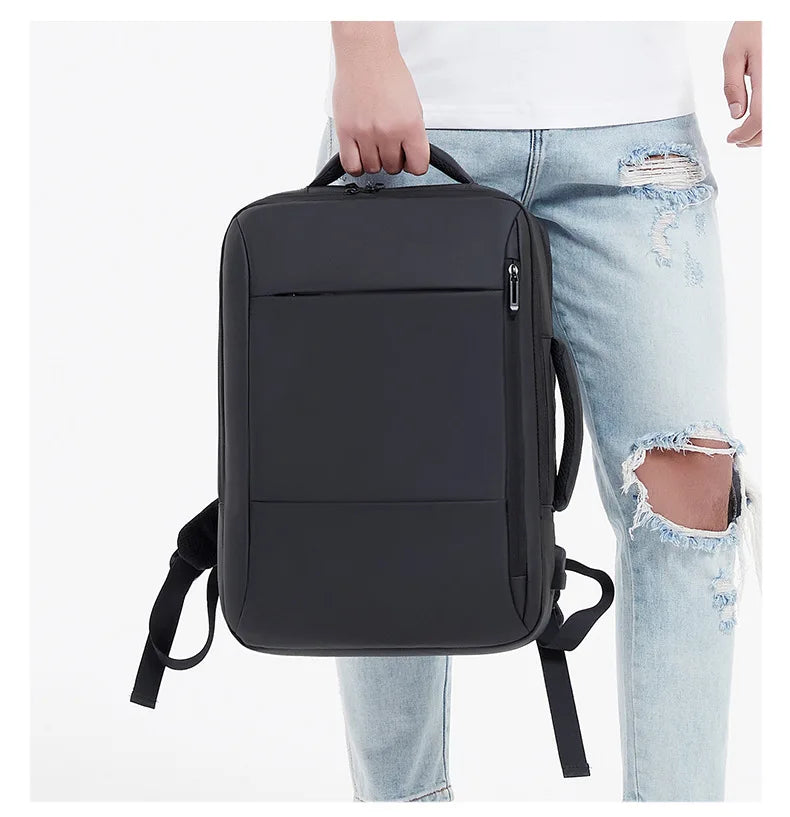 Large Backpack USB Charging Laptop Bagpack Waterproof Business Travel Cabin Hand Luggage Back Pack Bag