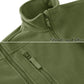 Full Zip Up Tactical Green Fleece Jacket Thermal Warm Work Coats Men's Pockets Safari Jacket Hiking Outwear Windbreaker