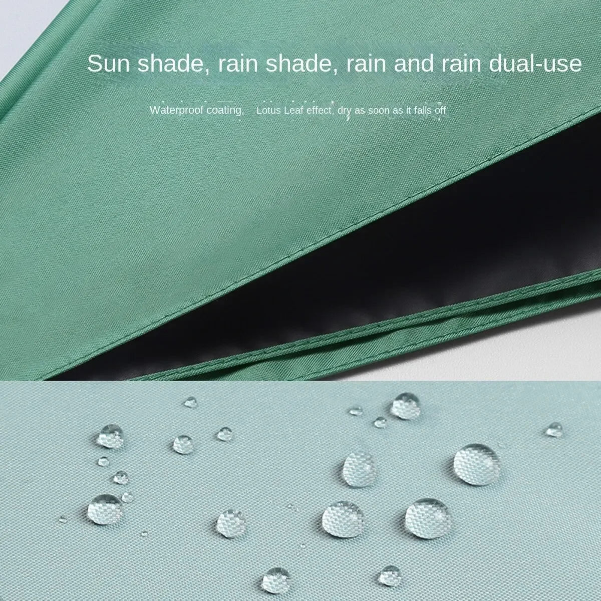 Portable Mini Sunshade Sunscreen Rubber Alloy Handle Foldable Sun Rain Dual Use Umbrella