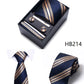 4 Piece Tie Handkerchief Cufflink Set For Men Necktie Holiday Gift Box Blue Gold Suit Accessories Slim Wedding Set The Clothing Company Sydney