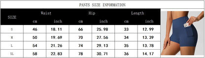 Women's Pocketed Yoga Legging Shorts Squat Proof High Waist Fitness Quick Drying Cycling Workout Gym Shorts