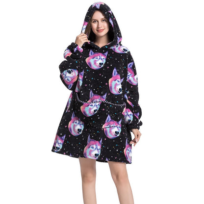 25 Style Cartoon Oversized Hoodie Sweatshirt Women Printed Wearable Blankets Fleece Warm Kids Sleepwear Lazy Giant Hooded Blanket The Clothing Company Sydney