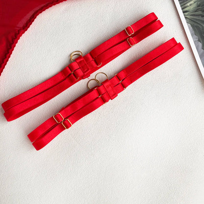 5-Piece Costume Hollow Underwear Sensual Open Bra Outfits Lingerie Set - The Clothing Company Sydney