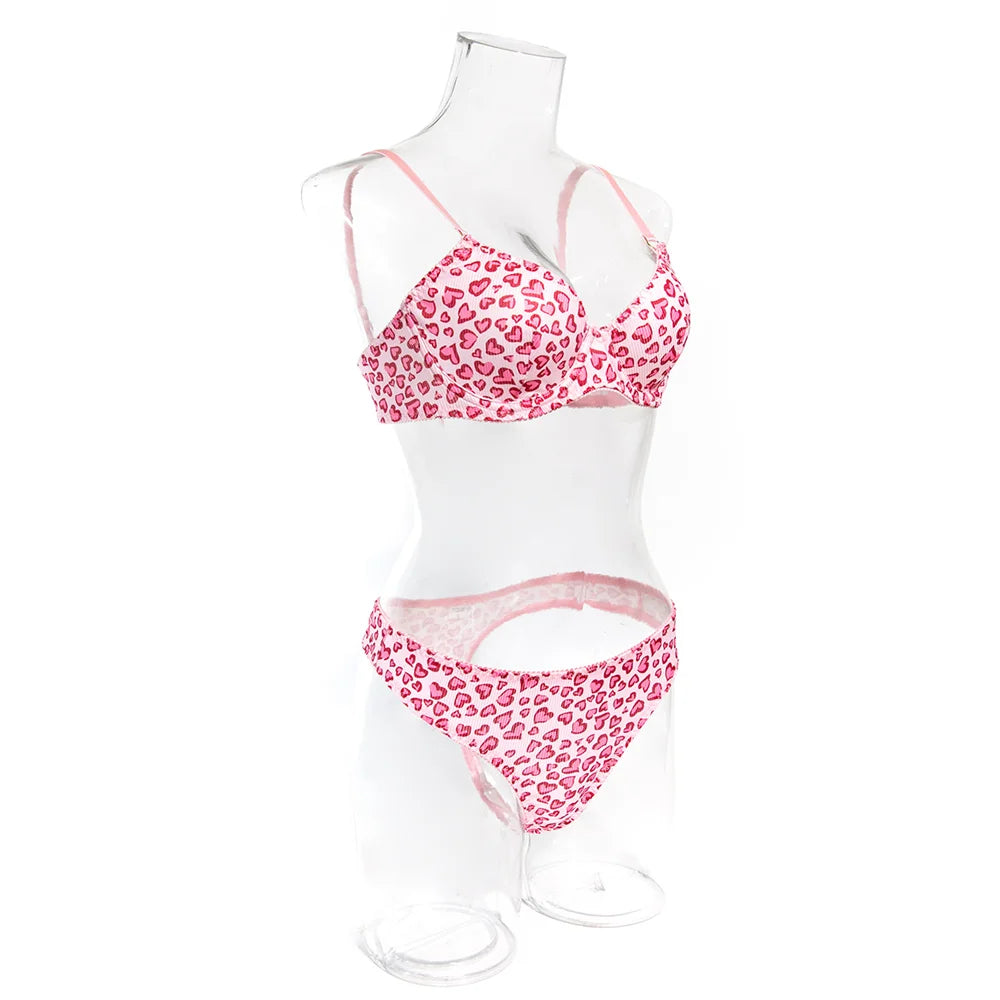 Knitted Lingerie 2 Piece Set Fashion Flower Printing Push Up Bras And Panties Suits Outfits The Clothing Company Sydney