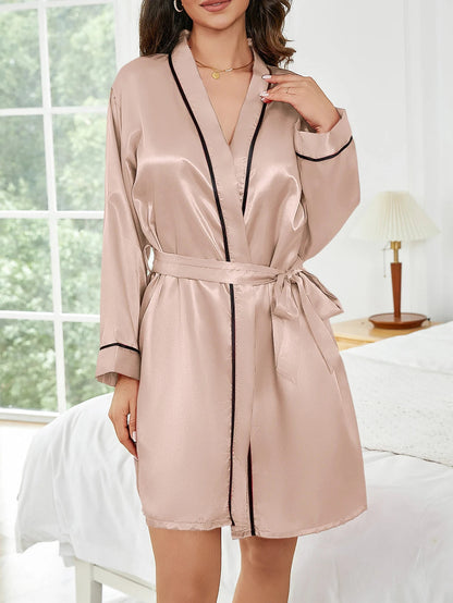 Womens Summer Thin Home Sleepwear Casual Bathrobe Fashion Nightwear Short Robe The Clothing Company Sydney