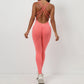 One Piece Backless Bodycon Scrunch Jumpsuit Women Dance Fitness Overalls Push Up Sleeveless Yoga Sport Jump Suit The Clothing Company Sydney