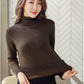 Ladies Turtleneck Winter Sweater Women Elegant Thick Velvet Lined Warm Knitted Pullover Slim Tops Jersey Knitwear Jumper The Clothing Company Sydney