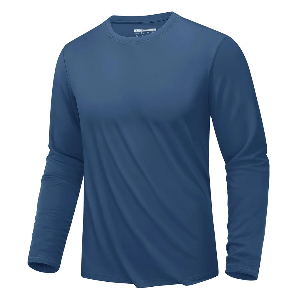 UPF 80+ Sun Protection T-shirts Men's Quick Dry Long Sleeve Athlectic T Shirts Performance Sports T-shirts Rash Guard The Clothing Company Sydney
