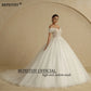 Ivory Beading Princess Wedding Dresses Bride Off The Shoulder Sleeveless Women Glitter Ball Bridal Gown Robes The Clothing Company Sydney