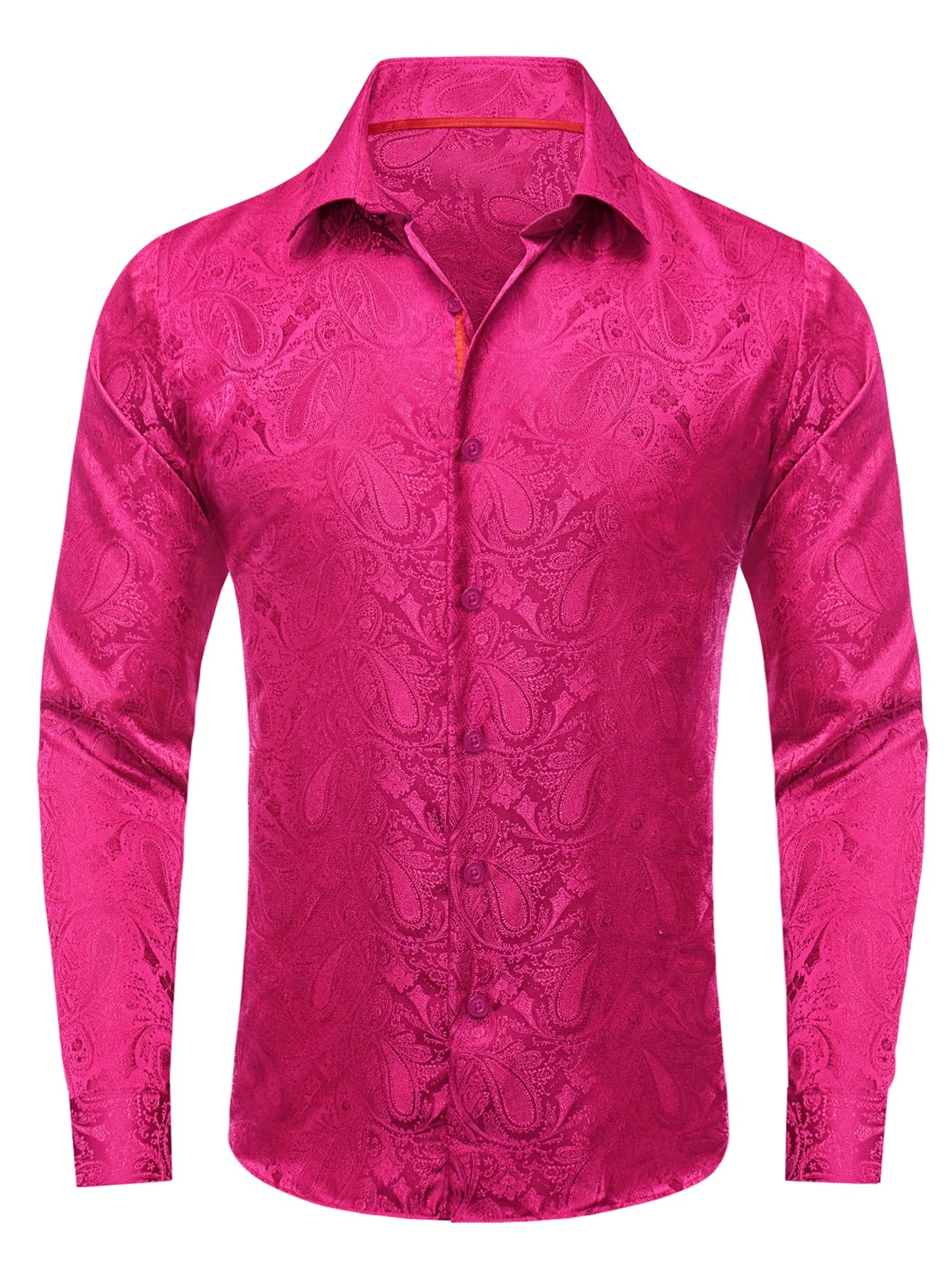 Men's Paisley Teal Blue Pink Grey Shirts Long Sleeve Dress Shirt Blouse for Male Wedding Party Banquet Office Dress Shirt The Clothing Company Sydney