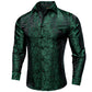 Men's Long Sleeve Black Paisley Silk Dress Shirts Casual Tuxedo Wedding Party Shirt Luxury Designer Men Clothing The Clothing Company Sydney