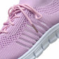 Mesh Breathable Soft Sole Sneakers Lightweight Non-Slip Running Walking Casual Lace Up Flats Shoes