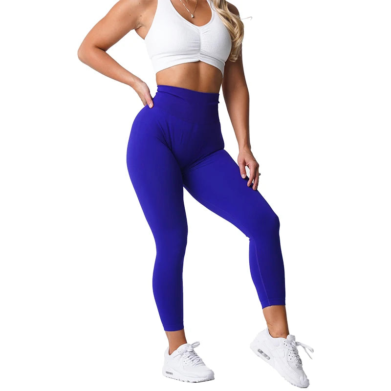 Seamless Womens Soft Workout Tights Fitness Outfits Yoga Pants High Waisted Gym Wear Spandex Leggings