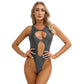 One Piece Womens Bodysuit High Cut Tight Monokini Summer Swimsuit Party Romper Swimwear