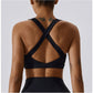 Crossed Shoulder Strap Yoga Bra Chest Pad Running Sports Bra Gym Top Women Stretch Pull Up Underwear Vest Fitness Tank Top The Clothing Company Sydney