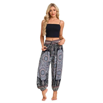 Boho Yoga Pants Women Hippie Harem Printed Dye High Waist Beach Wear The Clothing Company Sydney