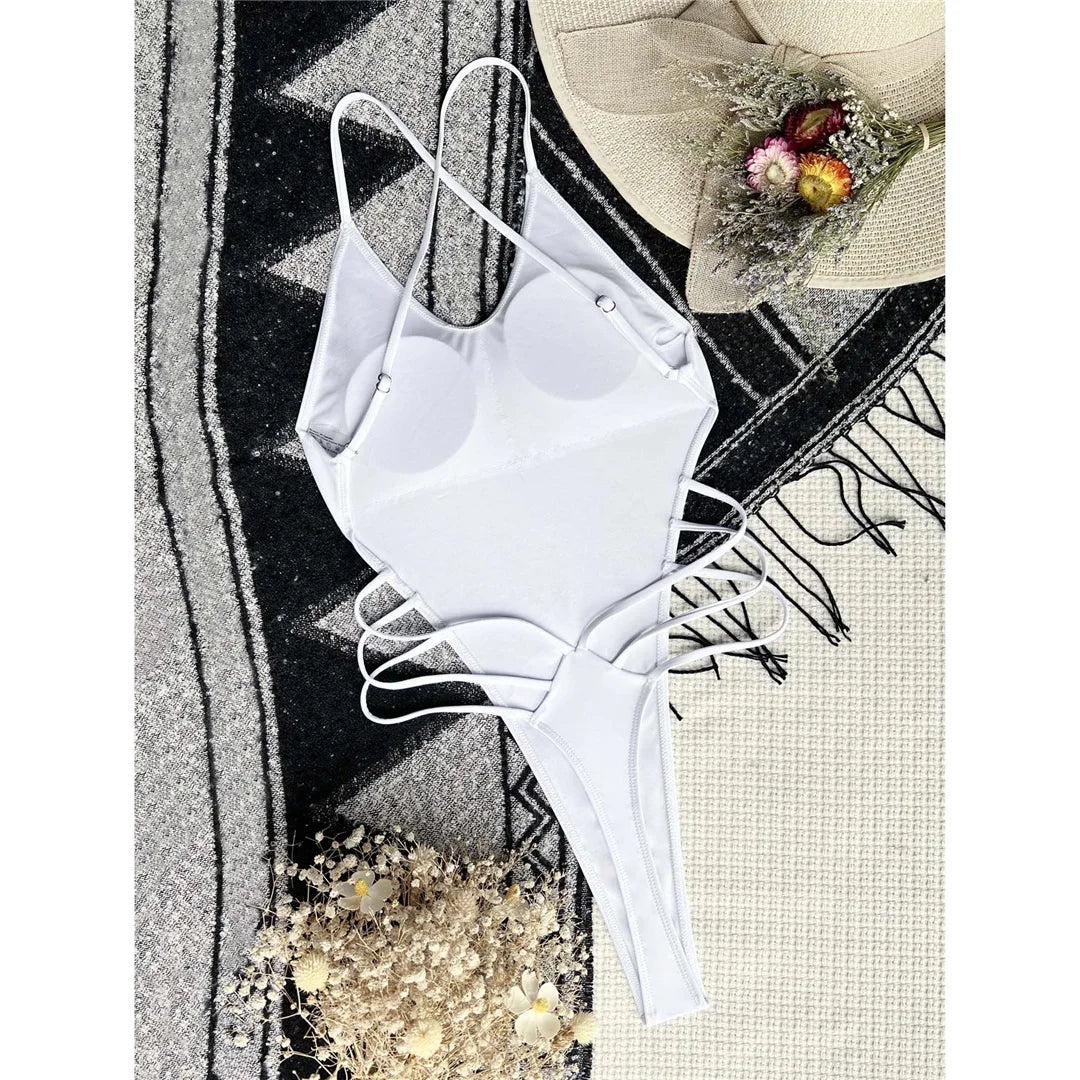 Extreme Mini Micro Thong Strap Swimwear One Piece Swimsuit Backless Monokini Bather Bathing Suit The Clothing Company Sydney