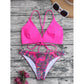 Leaves Printed Push Up Swimsuit Small Chest Women Two Piece Swimwear Beachwear Bathing Suit Bikini Set The Clothing Company Sydney