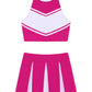 2 Piece Cheerleader Costume Women Adult Cheerleading Uniform Dancing Outfit Sleeveless Crop Top with Mini Pleated Skirt The Clothing Company Sydney