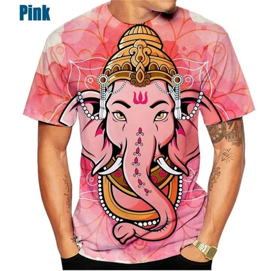 Ganesha T Shirts 3D Print Pillaiyar Vinayagar T shirt Men's Women's Kids Apparel Short Sleeve Breathable Streetwear Tops The Clothing Company Sydney