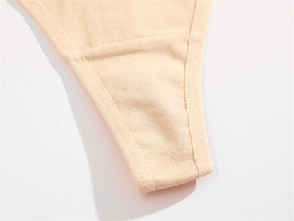 3 Pack Cotton Seamless Panties Comfort Underwear Women Low Waist Breathable Thongs Solid Sport G-String Soft Lingerie