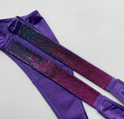 Letter Print Panties Women Thongs Rhinestones Diamonds G-string Sports Thong Low Waist Briefs T-back Underwear